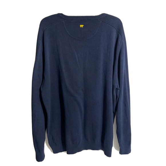 Jack Nicklaus Men's Cotton V Neck Sweater Navy XL - Picture 2 of 4